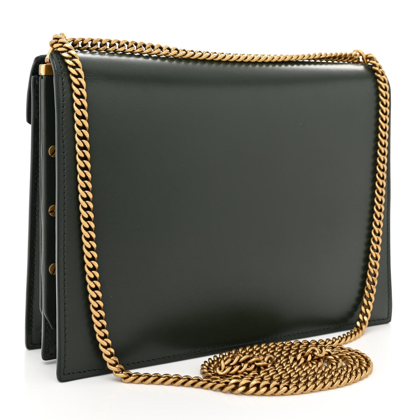 Smooth Calfskin Monogram Cassandra Clasp Bag Dark Green