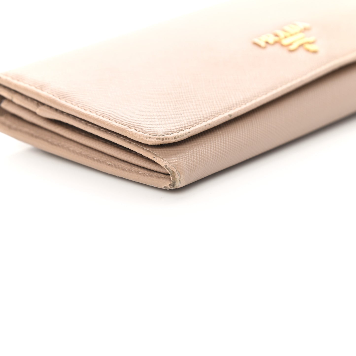 Saffiano Metal Continental Flap Wallet Cammeo