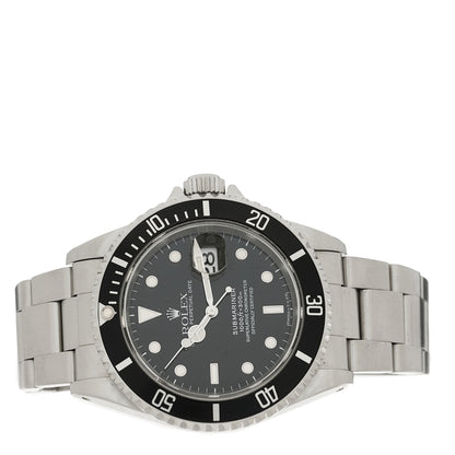 Rolex Stainless Steel 40mm Oyster Perpetual Submariner Date Watch Black 16610 2 of 4