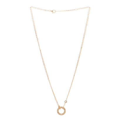 Cartier 18K Yellow Gold 2 Diamond LOVE Necklace 3 of 5