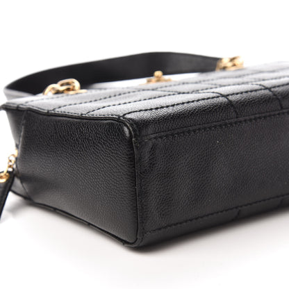 Chanel Caviar Chocolate Bar Quilted Shoulder Bag Black 6 of 10