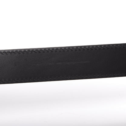 Fendi Calfskin Enamel Granite Monster Eyes Buckle Belt Black 5 of 6