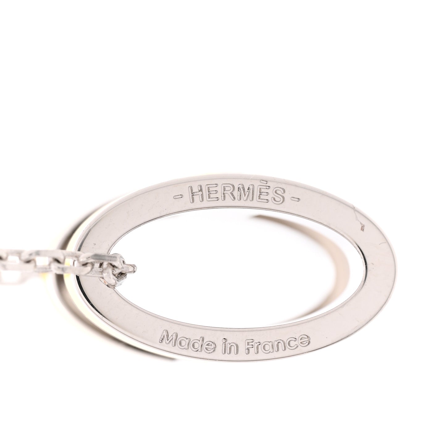 Lacquered Palladium Pop H Pendant Necklace Jaune Mimosa