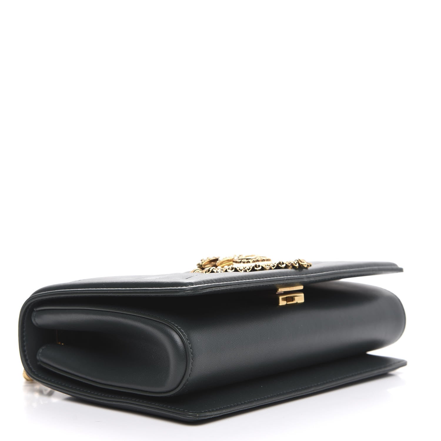 Dolce & Gabbana Calfskin Medium Devotion Crossbody Bag Green 4 of 9