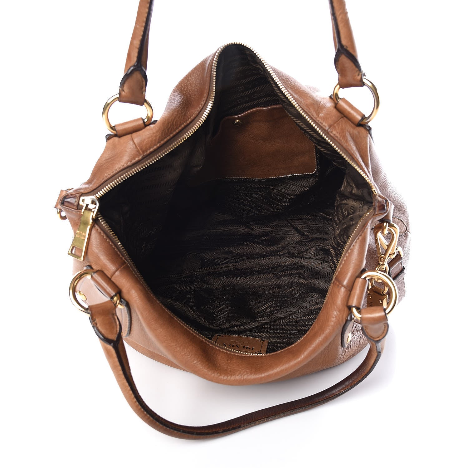 Prada Cervo Shine Tote Nocciolo 5 of 22