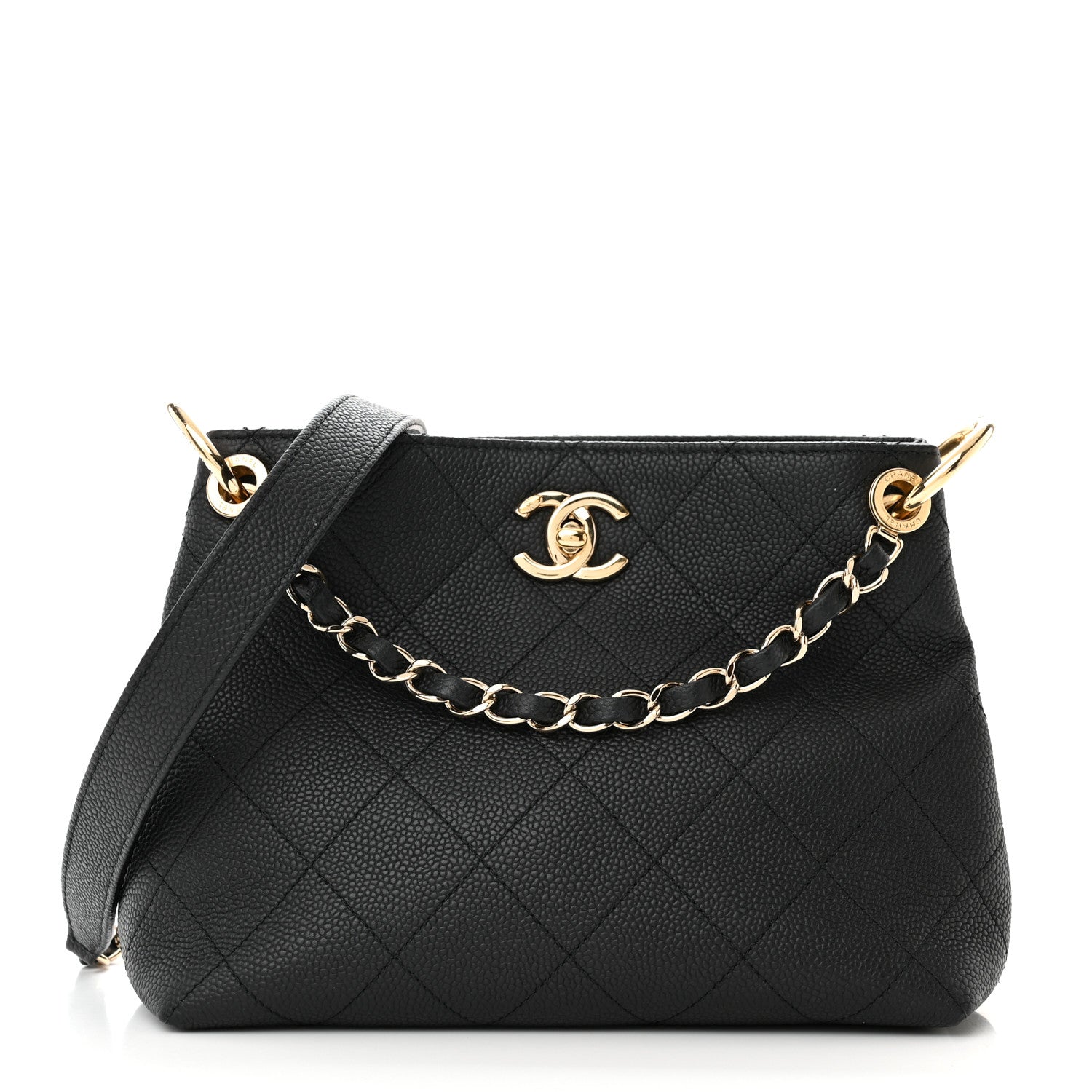 Chanel Caviar Quilted Small City Walk Hobo Black 1 of 10