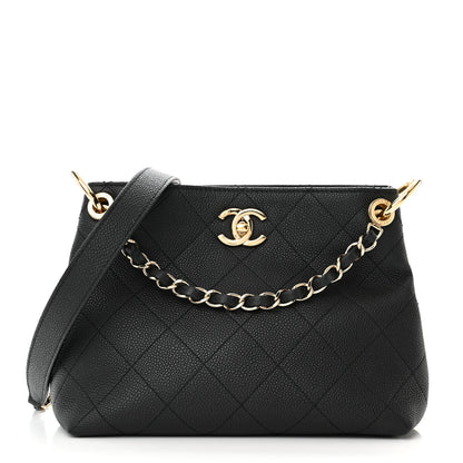 Chanel Caviar Quilted Small City Walk Hobo Black 1 of 10