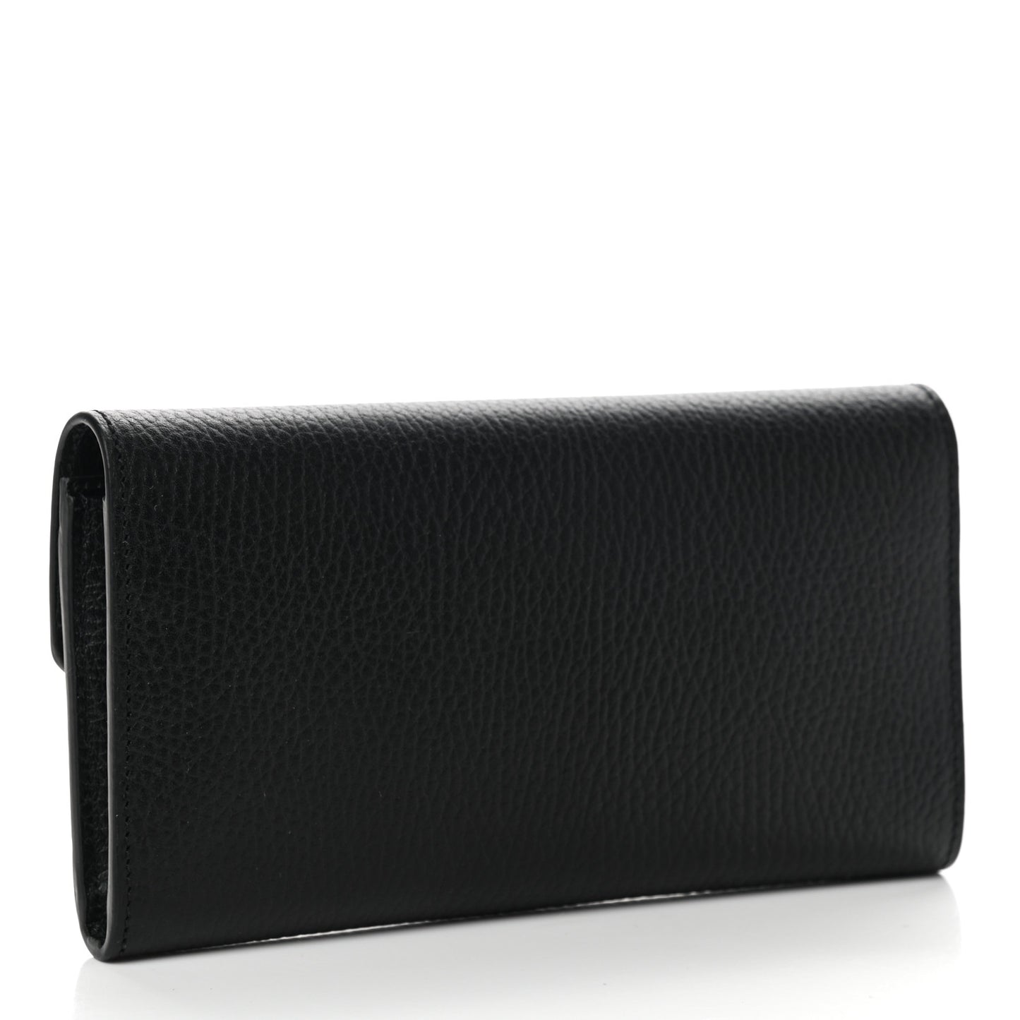 Dollar Calfskin Interlocking G Continental Wallet Black
