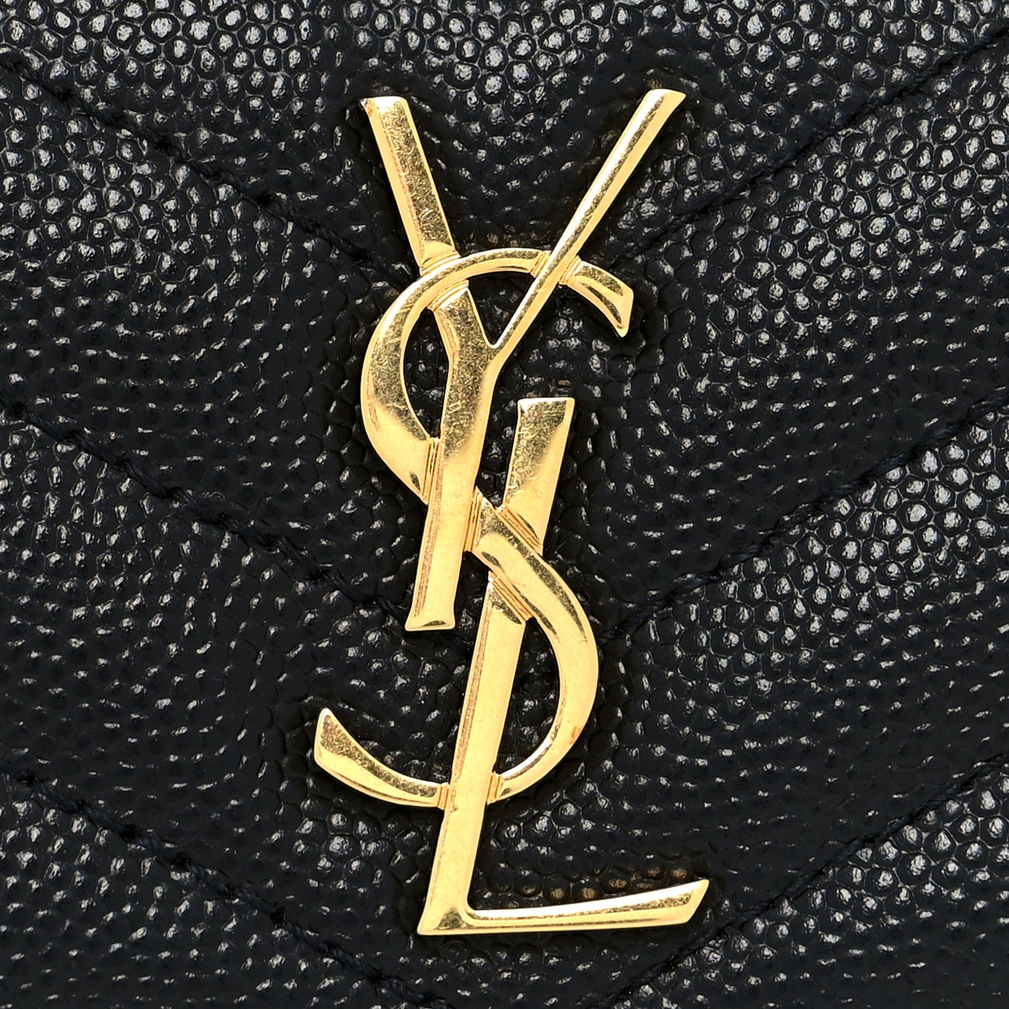 Grain De Poudre Matelasse Cassandre Monogram Slim Key Case Black