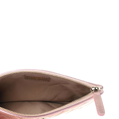 Chanel Iridescent Crumpled Calfskin Trio Cosmetic Case Blue Pink Ivory 6 of 13