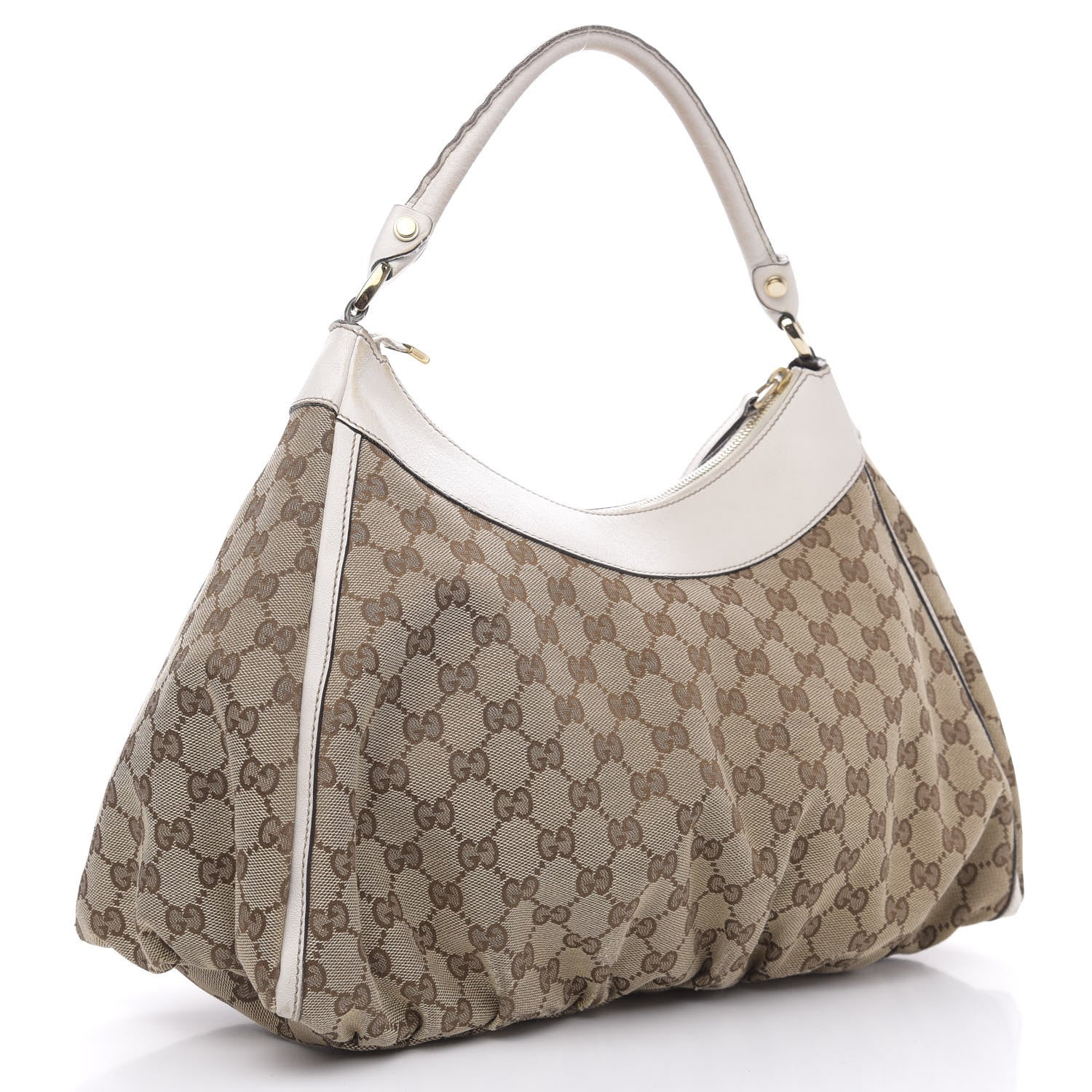 Gucci Monogram Large D Gold Hobo Off White 3 of 17