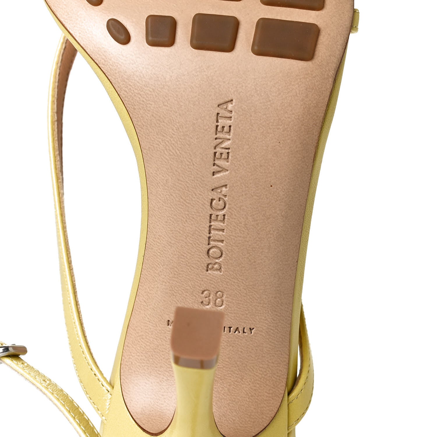 Bottega Veneta Lambskin Stretch Multi Strap 90mm Sandals 38 Pear 15 of 18
