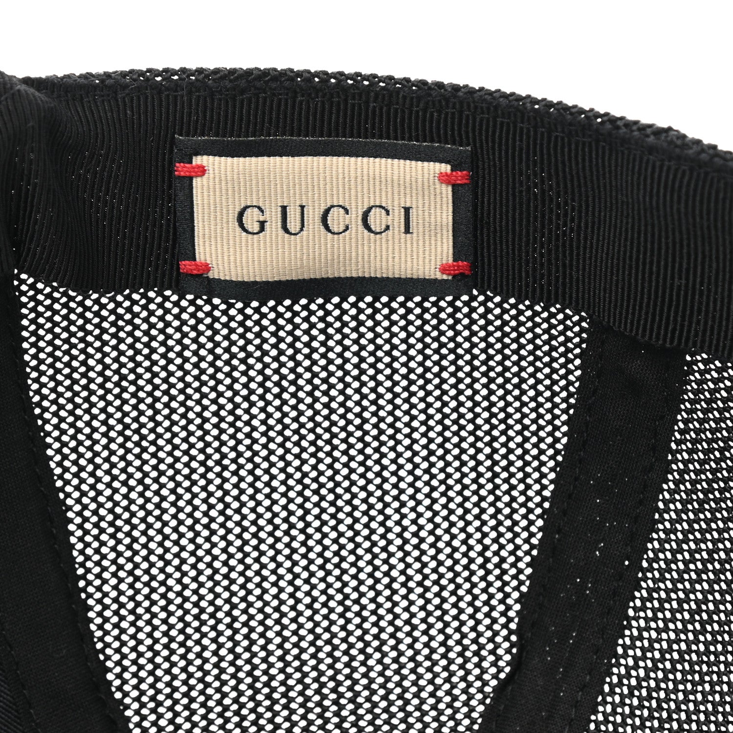 Gucci Calfskin Mesh GG Tennis Embossed Gary Baseball Hat M Black 8 of 10
