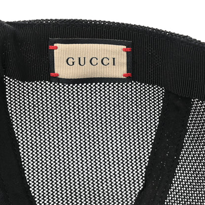 Gucci Calfskin Mesh GG Tennis Embossed Gary Baseball Hat M Black 8 of 10