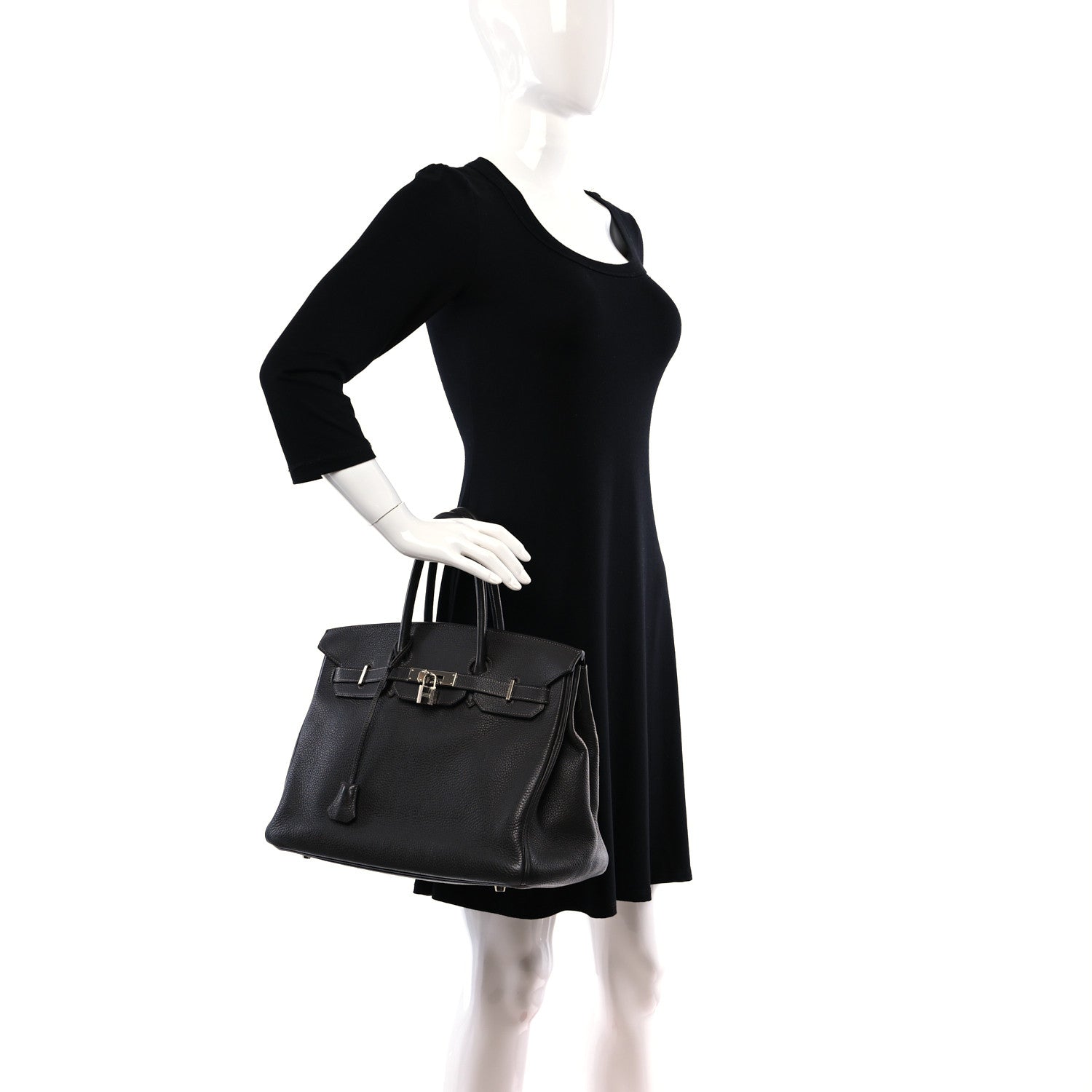 Hermes Taurillon Clemence BIRKIN 35 Graphite 2 of 14