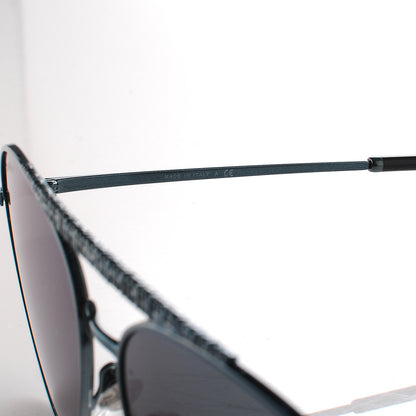 Chanel Aviator Metallic Pilot Sunglasses 4231 Dark Blue 5 of 9