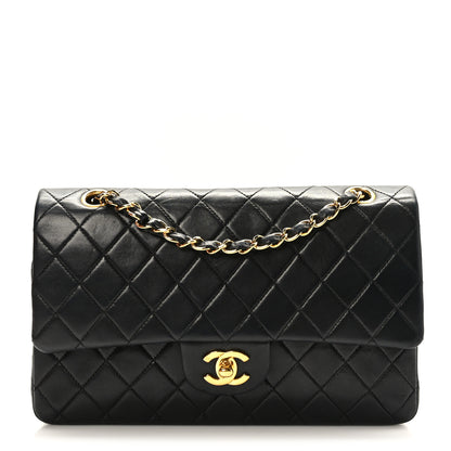 Chanel Lambskin Quilted Medium Double Flap Black 1 of 9