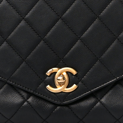 Chanel Calfskin Quilted Small Gold Top Handle Flap Black 9 of 11