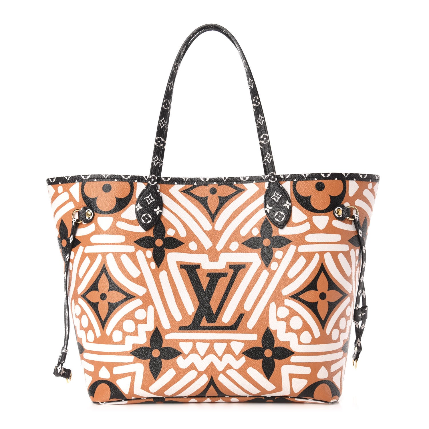 Louis Vuitton Monogram Giant Crafty Neverfull MM Creme Caramel 3 of 13