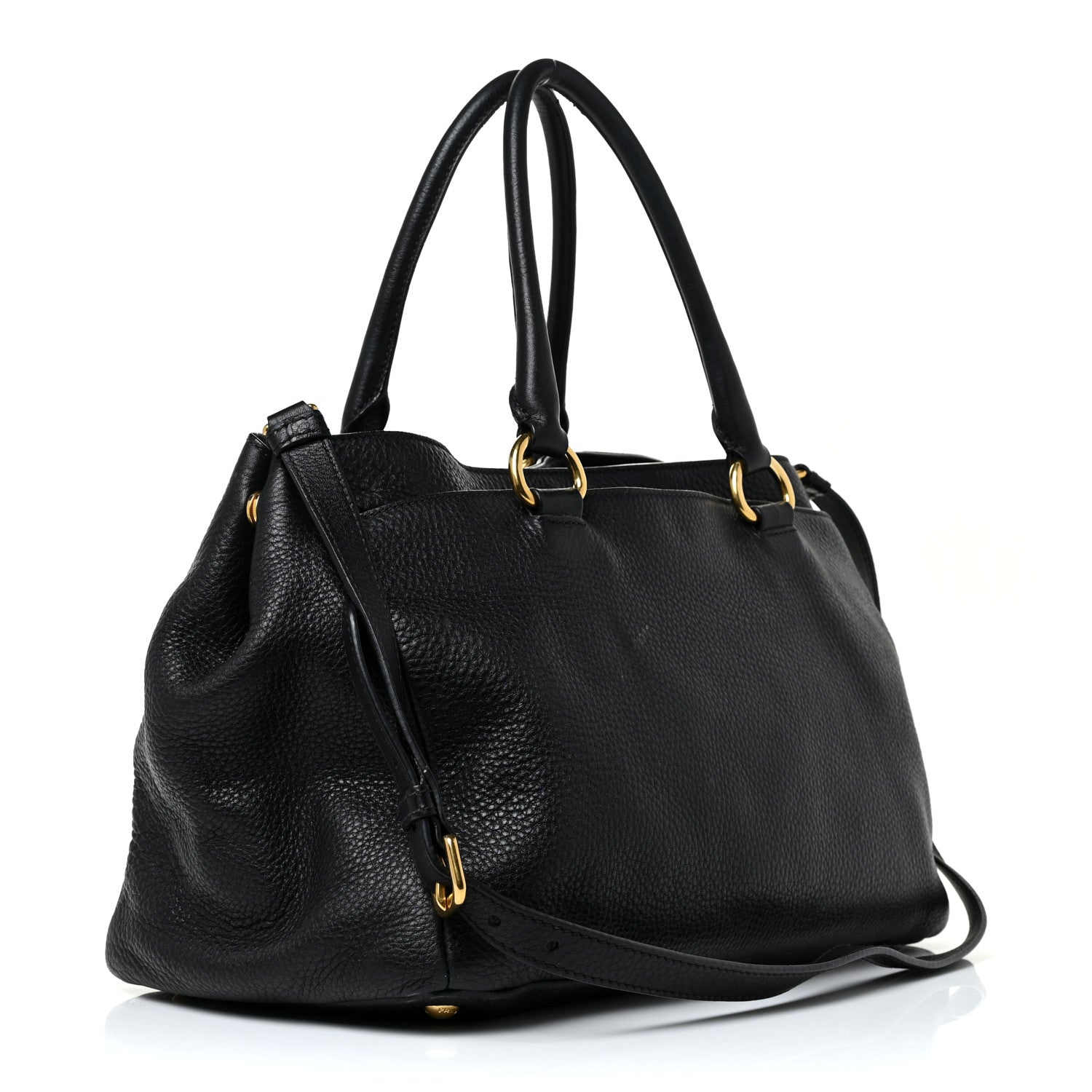 Prada Vitello Daino Tote Nero Black 2 of 16