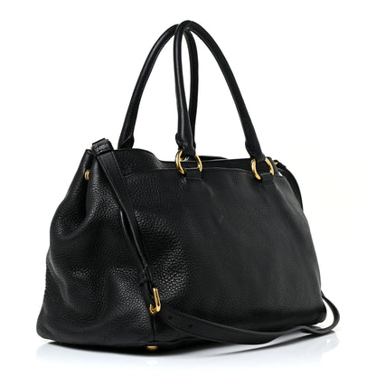 Prada Vitello Daino Tote Nero Black 2 of 16
