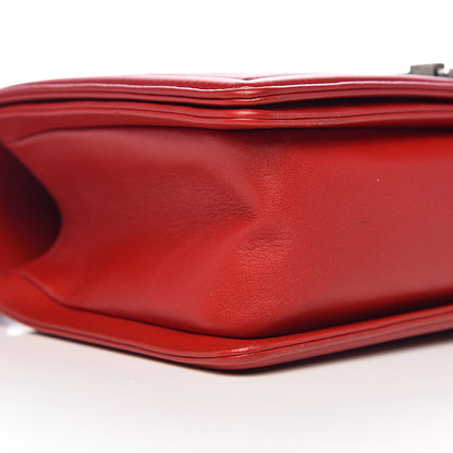 Chanel Lambskin Stitched Medium Boy Flap Red 9 of 11