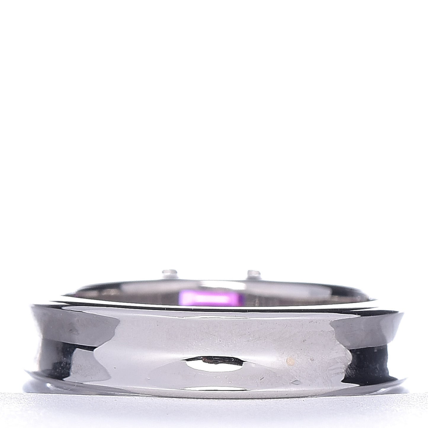 18K White Gold Pink Sapphire Stacking Ring 52 6