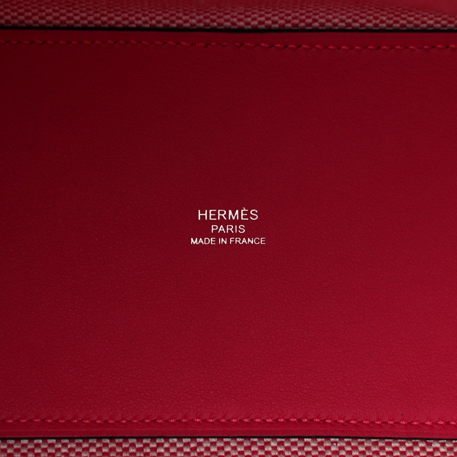 Hermes Swift Toile H Cabas H En Biais 27 Ecru Framboise 6 of 12