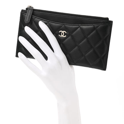 Chanel Lambskin Quilted Classic Zip Pouch Black 2 of 8