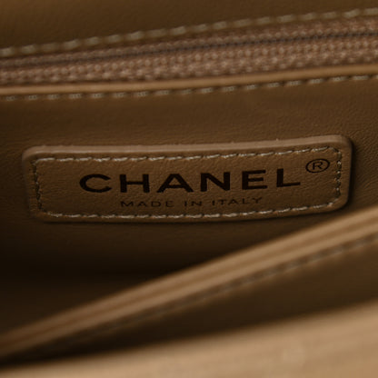 Chanel Caviar Lizard Embossed Quilted Extra Mini Coco Handle Flap Dark Beige 5 of 8