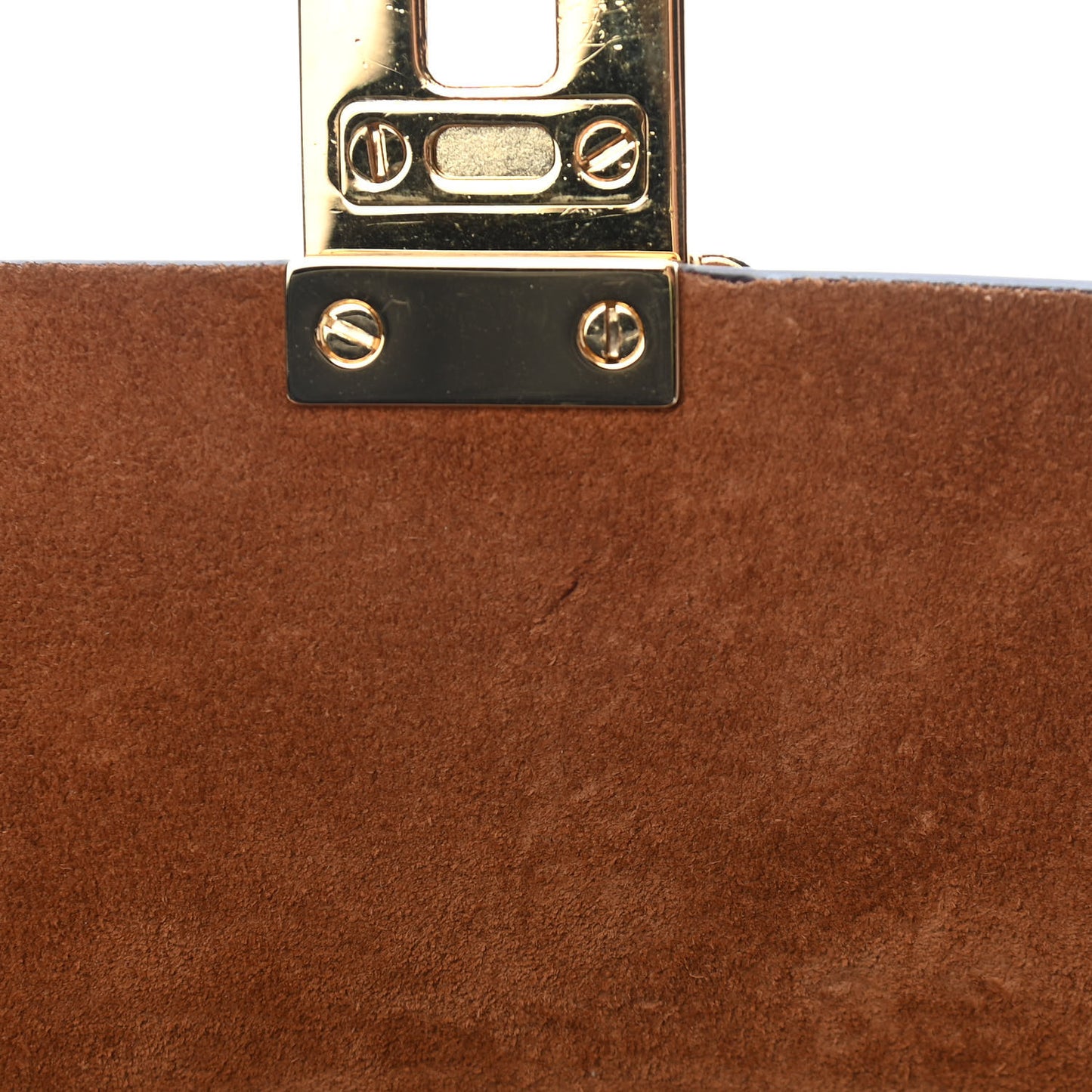 Suede Smooth Calfskin Mini Drew Shoulder Bag Caramel