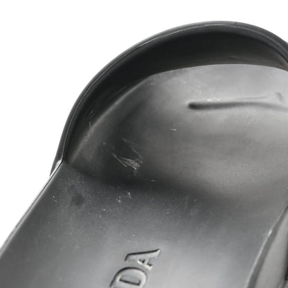 Prada Rubber Triangle Logo Slide Sandals 37 Black 9 of 12