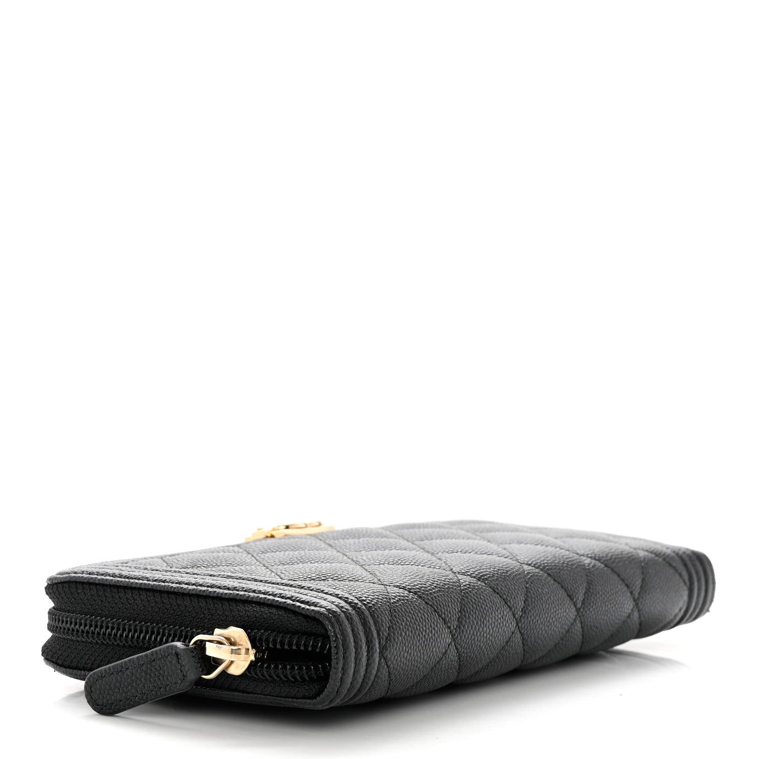 Chanel Caviar Quilted Boy Long Zip Around Wallet Black 4 of 9