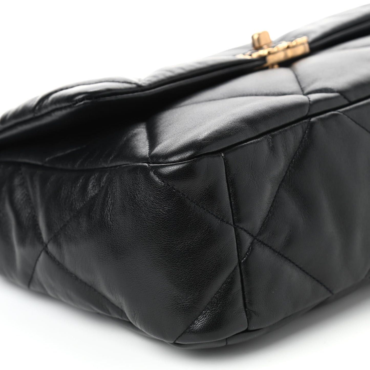 Lambskin Quilted Large Chanel 19 Flap Black