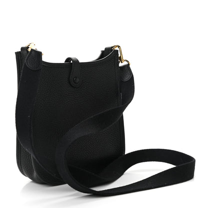 Hermes Taurillon Clemence Evelyne TPM Black 3 of 11