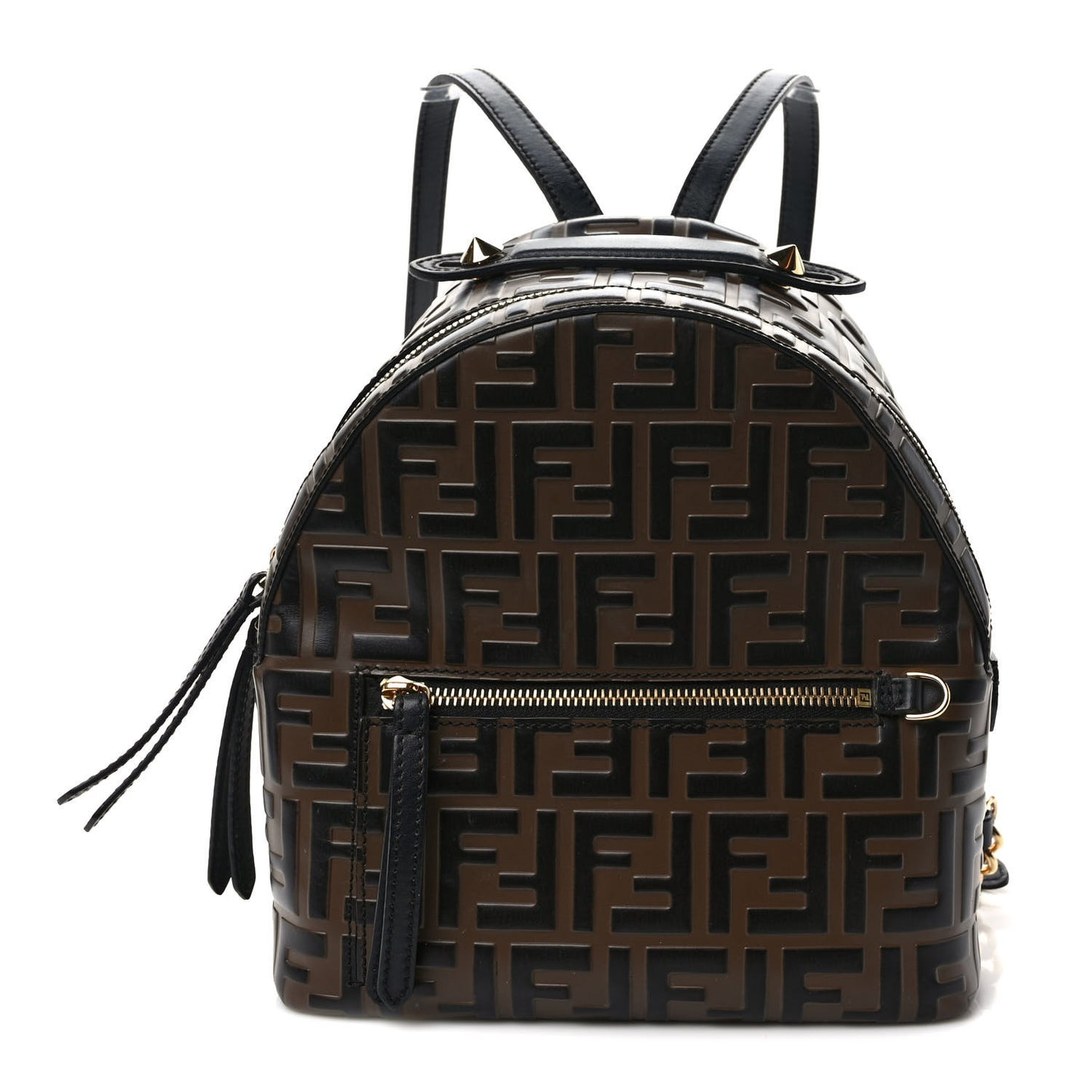 Vitello Bi-Color FF 1974 Embossed Mini Backpack Maya Black