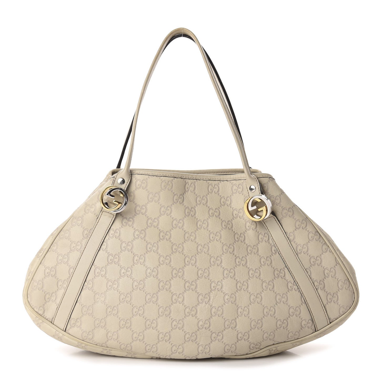 Guccissima Medium Twins Shoulder Bag Off White