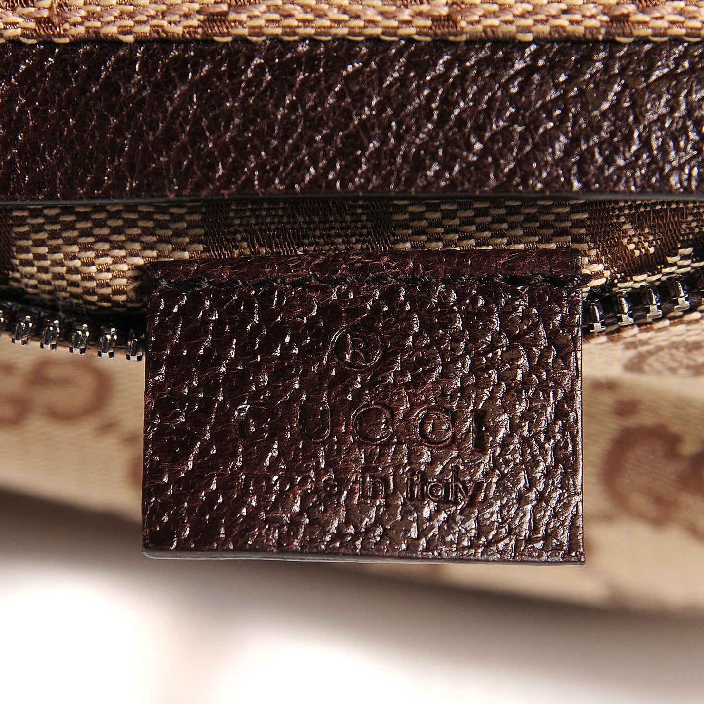 GG Monogram Web Double Pocket Belt Bag Dark Brown