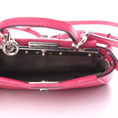 Fendi Shiny Nappa Micro Peekaboo Iconic Satchel Fuxia 6 of 10