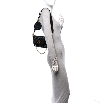 Louis Vuitton Calfskin New Wave Multi Pochette Black 2 of 9