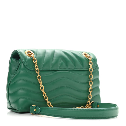 Louis Vuitton Calfskin New Wave Chain Bag MM NM Emerald 3 of 10