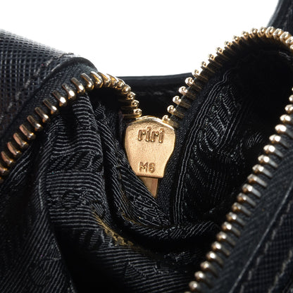 Prada Saffiano Lux Large Double Zip Tote Nero Black 11 of 11