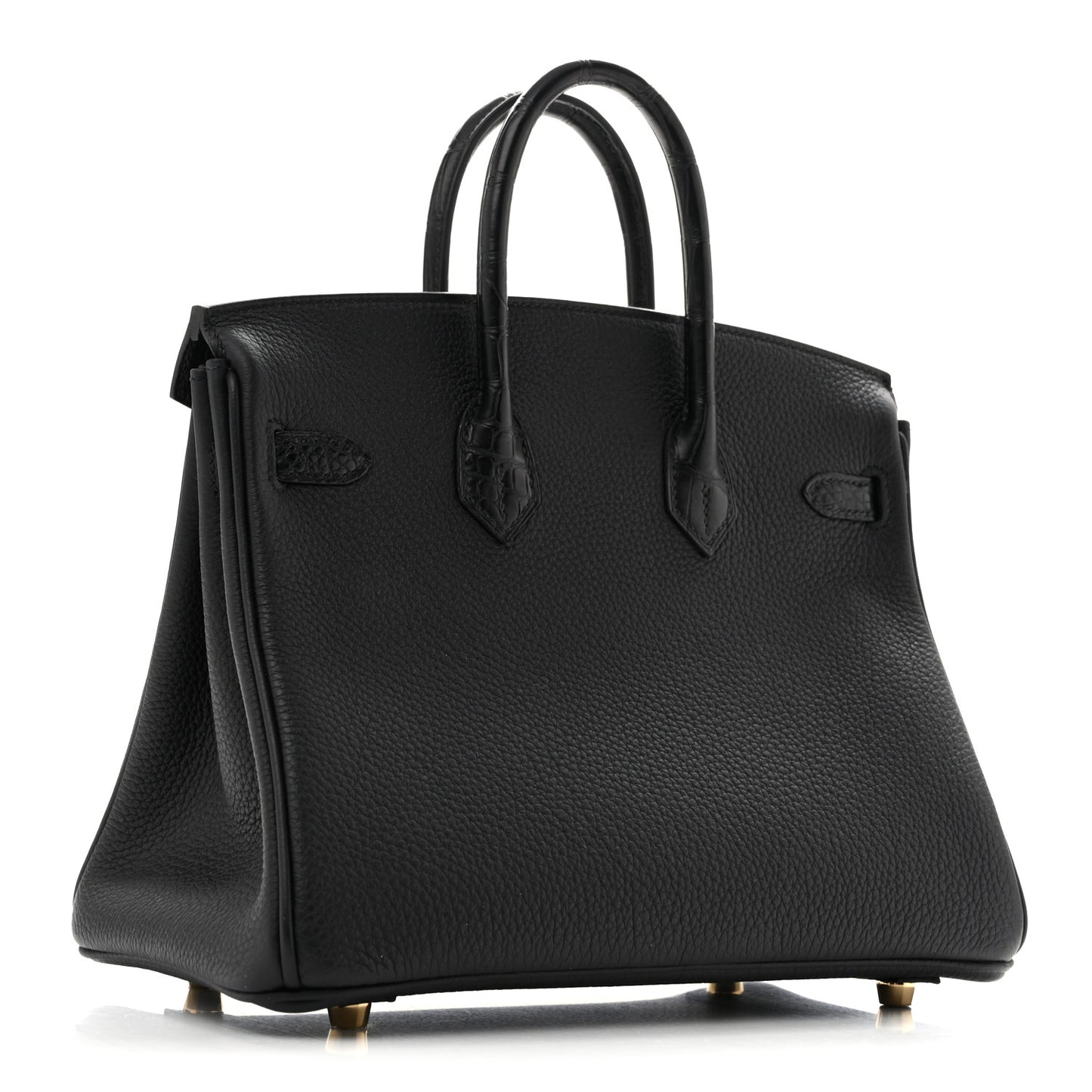 Togo Matte Alligator Birkin Touch 25 Black