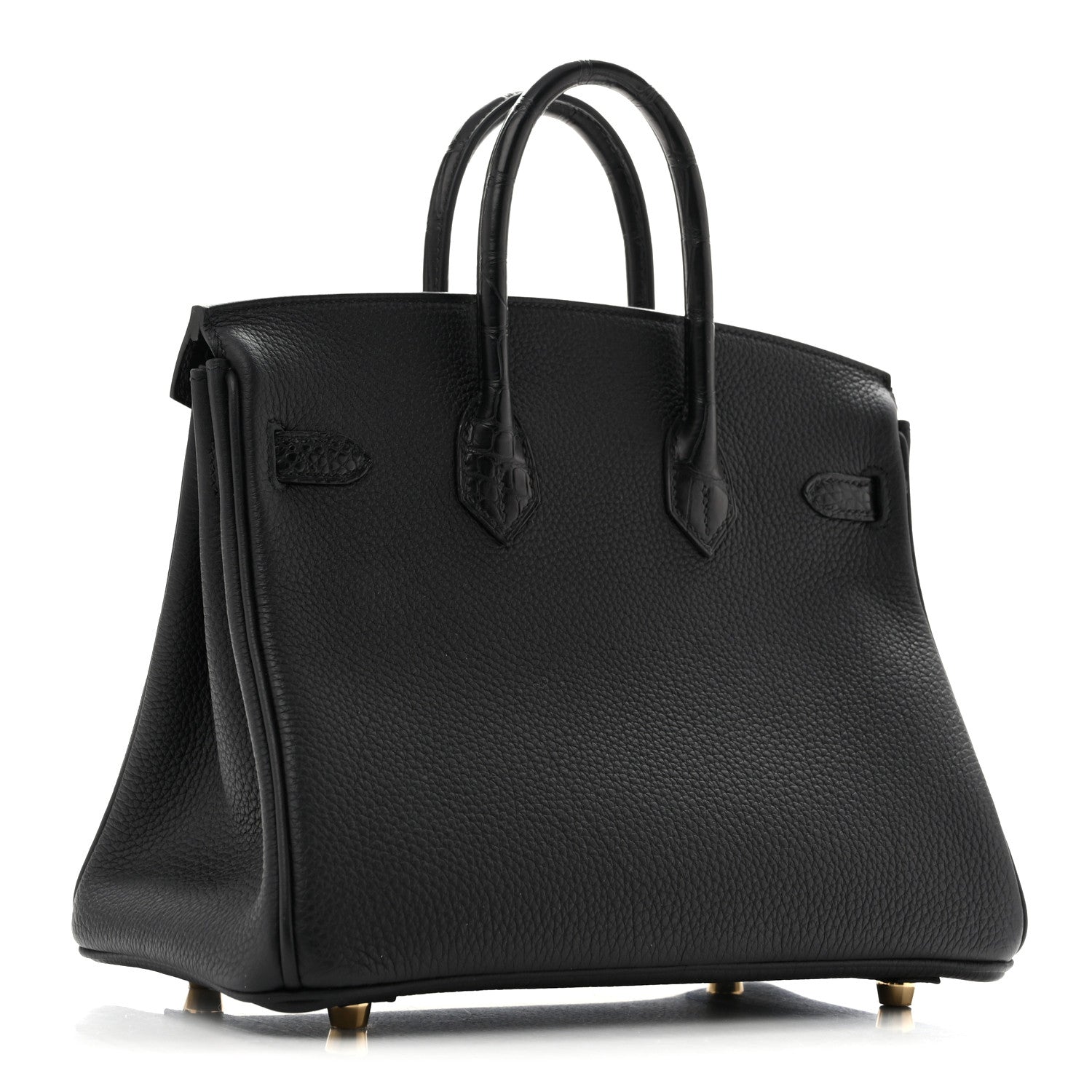 Hermes Togo Matte Alligator Birkin Touch 25 Black 3 of 12