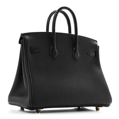 Hermes Togo Matte Alligator Birkin Touch 25 Black 3 of 12