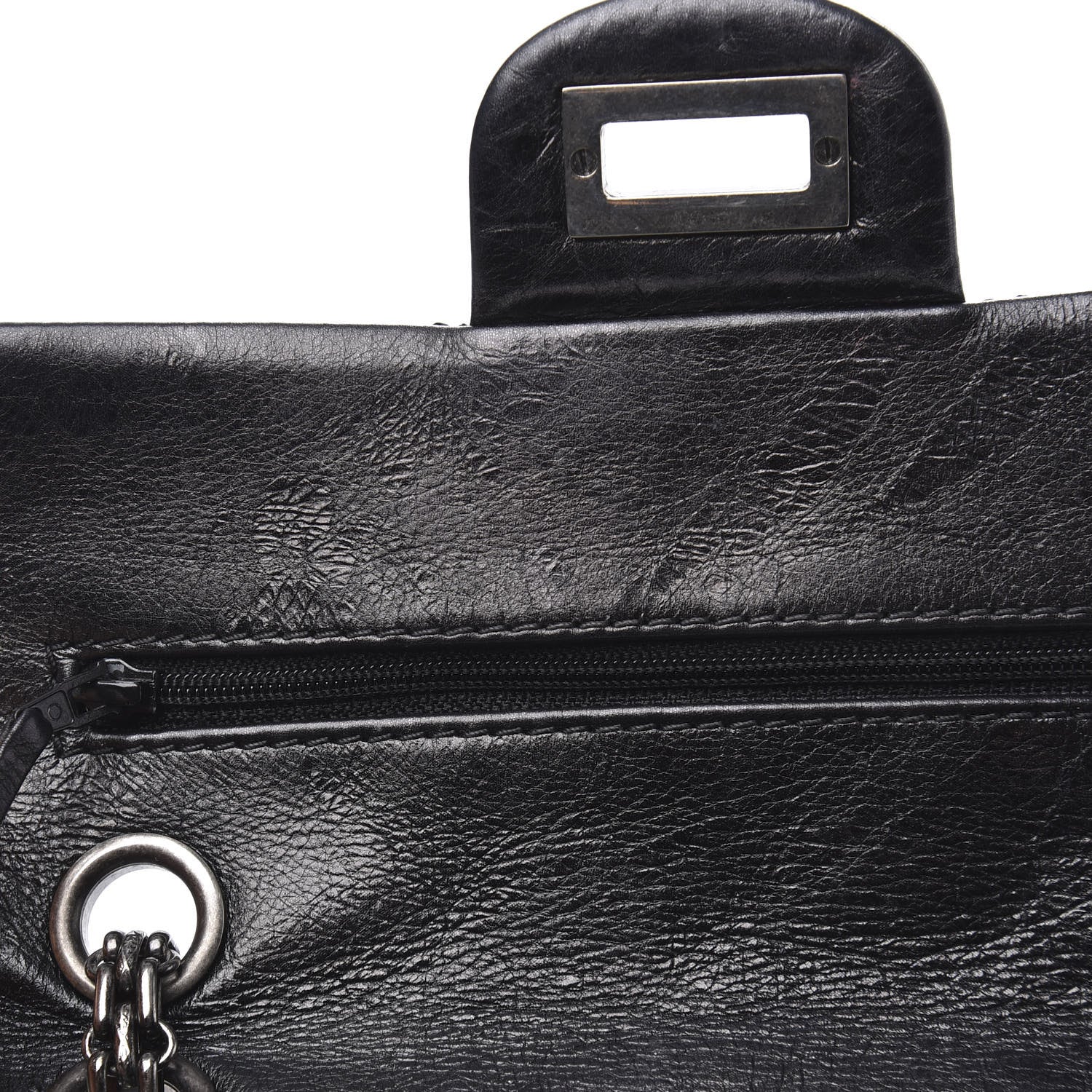 Chanel Iridescent Calfskin Quilted 2.55 Reissue 224 Flap Black 11 of 13