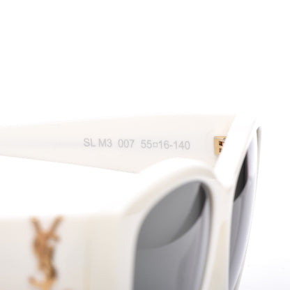 Saint Laurent SL M3 007 Sunglasses Ivory 5 of 8