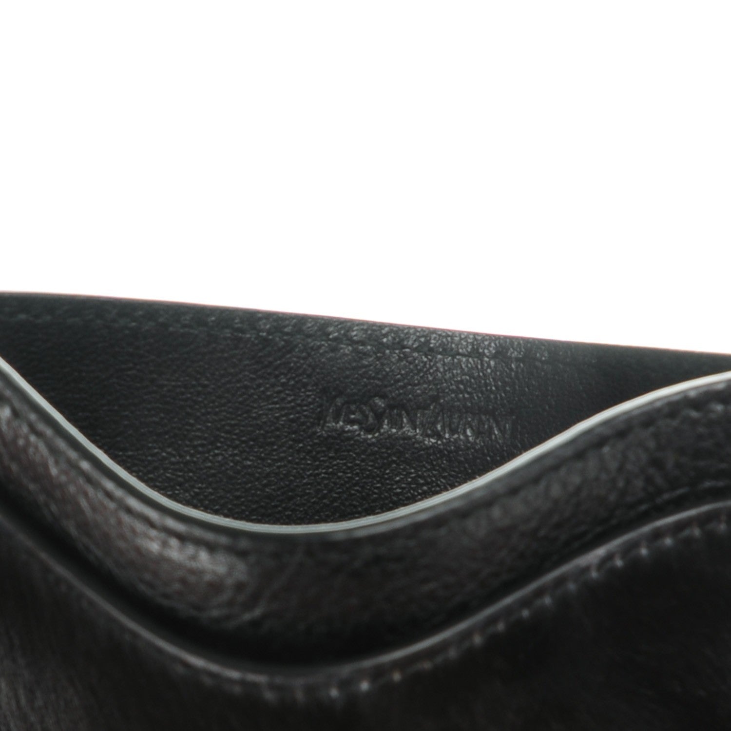 Saint Laurent Leopard Print Pony Hair Card Case Black 6 of 7