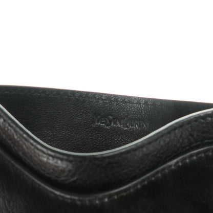 Saint Laurent Leopard Print Pony Hair Card Case Black 6 of 7