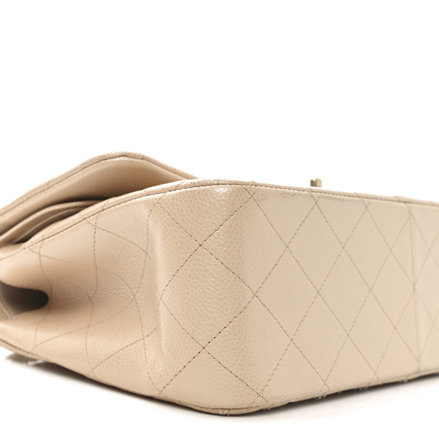 Chanel Iridescent Caviar Quilted Jumbo Double Flap Beige 9 of 10